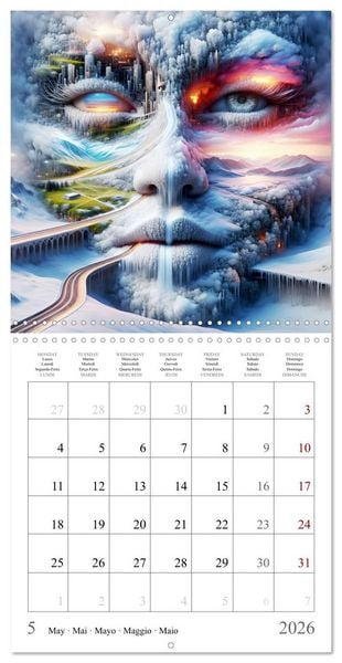 Produktbild: Visages de la m&eacute;tropole (Calendrier mural carr&eacute; 2026 30x30 cm) Calendrier double avec une page pour vos prises de notes