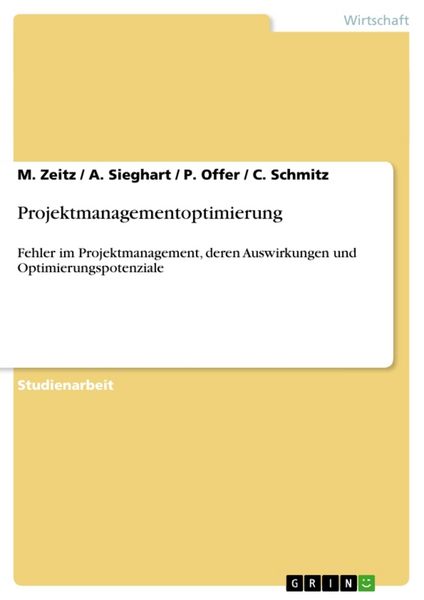 Produktbild: Projektmanagementoptimierung