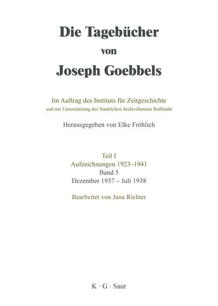 Produktbild: Dezember 1937 - Juli 1938