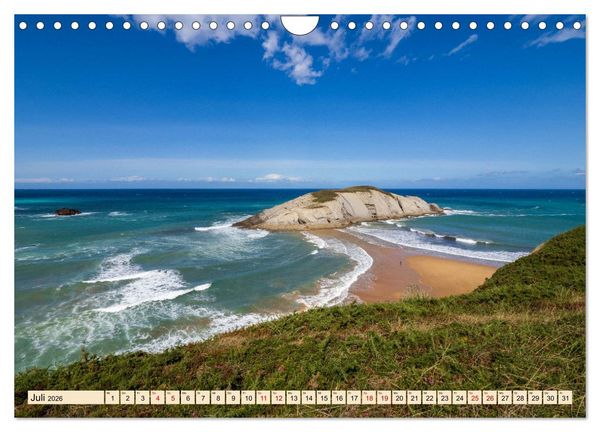Produktbild: Nordspanien, Meer, endlose Str&auml;nde, Geschichte und Kultur by VogtArt (Wandkalender 2026 DIN A4 quer), CALVENDO Monatskalender