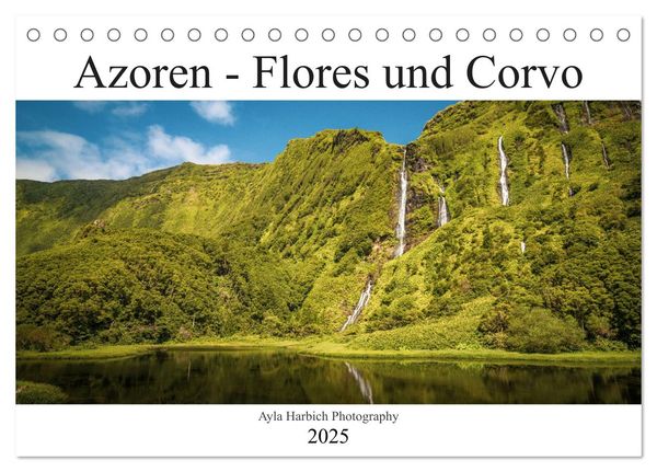 Azoren Landschaften - Flores und Corvo (Tischkalender 2025 DIN A5 quer), CALVENDO Monatskalender