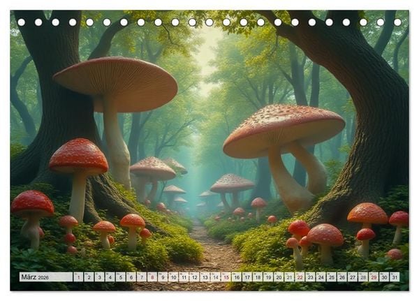 Produktbild: Fabelhafte Orte &ndash; Landschaften aus M&auml;rchen und Sagen (Tischkalender 2026 DIN A5 quer), CALVENDO Monatskalender