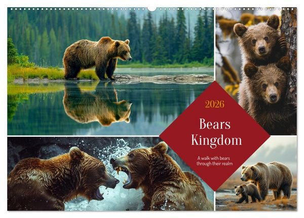 Produktbild: Bears Kingdom (Wall Calendar 2026 DIN A2 landscape), CALVENDO 12 Month Wall Calendar