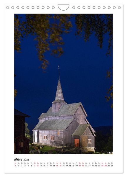 Produktbild: Stabkirchen Norwegens - Meisterwerke mittelalterlicher Holzarchitektur (Wandkalender 2026 DIN A4 hoch), CALVENDO Monatskalender