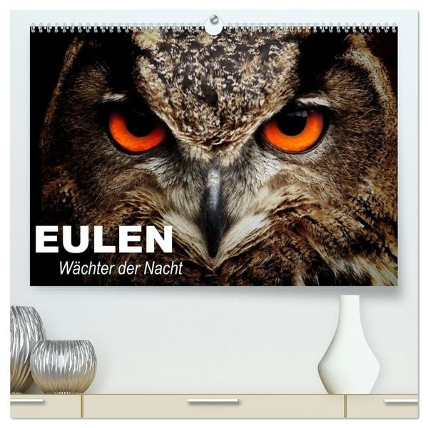 Produktbild: Eulen. W&auml;chter der Nacht (hochwertiger Premium Wandkalender 2026 DIN A2 quer), Kunstdruck in Hochglanz