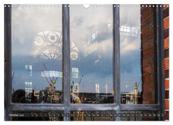 Produktbild: Die Hafenstadt Hamburg im Spiegel (Wandkalender 2026 DIN A3 quer), CALVENDO Monatskalender