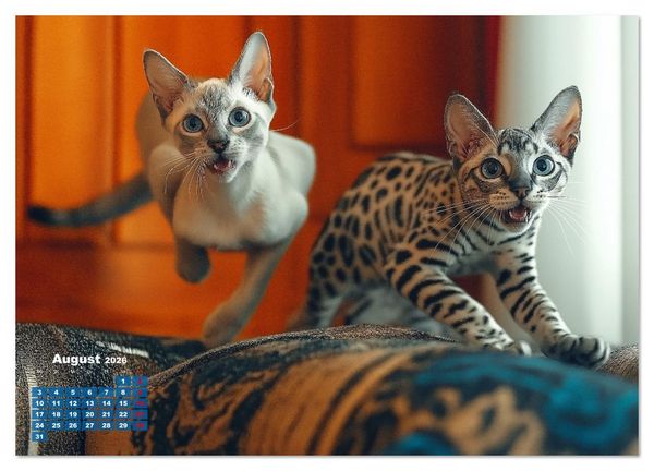 Produktbild: Momente eines Katzenbesitzers - Chaos der Samtpfoten (Wandkalender 2026 DIN A2 quer), CALVENDO Monatskalender