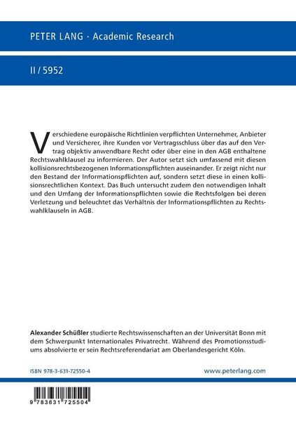 Produktbild: Kollisionsrechtsbezogene Informationspflichten des europ&auml;ischen Privatrechts aus der Perspektive des Internationalen Privatrechts