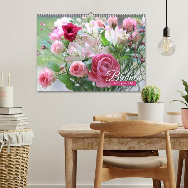 Produktbild: Blumen, bunt gemischt (Wandkalender 2027 DIN A3 quer), CALVENDO Monatskalender