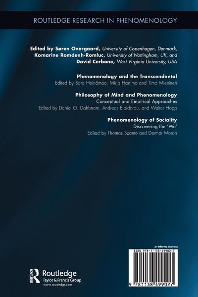 Produktbild: Phenomenology of Sociality