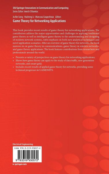 Produktbild: Game Theory for Networking Applications
