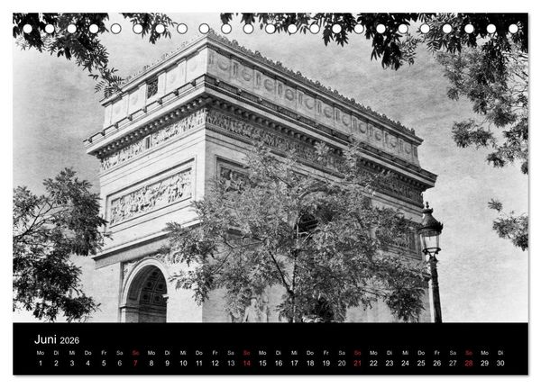 Produktbild: Streifzug durch Paris (Tischkalender 2026 DIN A5 quer), CALVENDO Monatskalender