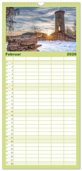 Produktbild: Familienplaner 2026 - Sch&ouml;nes Erzgebirge mit 5 Spalten (Wandkalender, 21 x 45 cm) CALVENDO