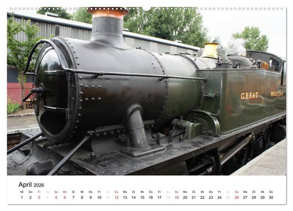 Produktbild: Nostalgische Eisenbahnen Englands (hochwertiger Premium Wandkalender 2026 DIN A2 quer), Kunstdruck in Hochglanz