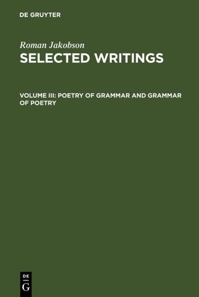 Produktbild: Poetry of Grammar and Grammar of Poetry
