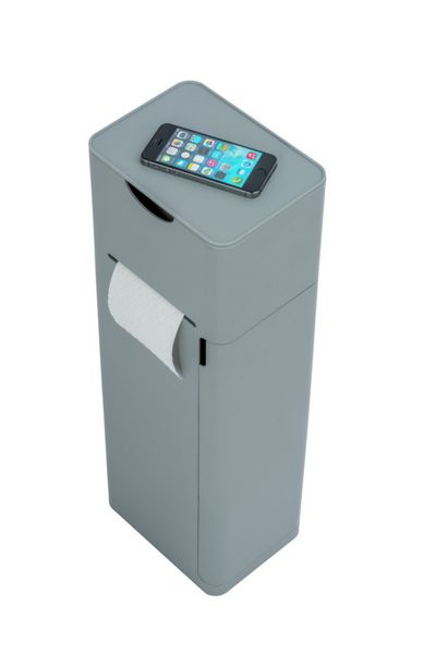 Produktbild: Stand WC-Garnitur Mod. Imon 6 in 1 Grau matt, mit Ablage