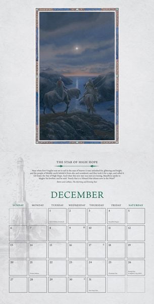 Produktbild: TOLKIEN CALENDAR 2026 CAL