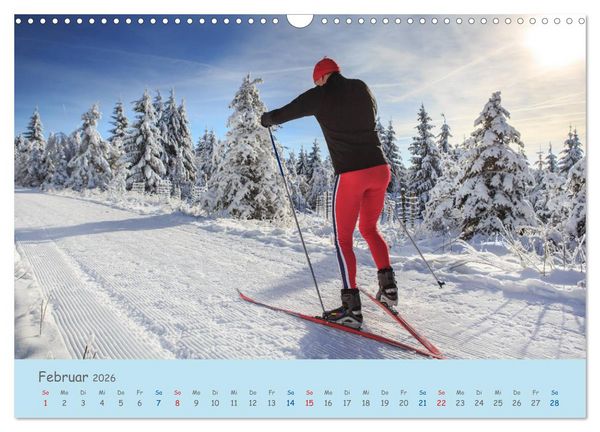 Produktbild: Langlaufen - f&uuml;r K&ouml;rper und Seele (Wandkalender 2026 DIN A3 quer), CALVENDO Monatskalender
