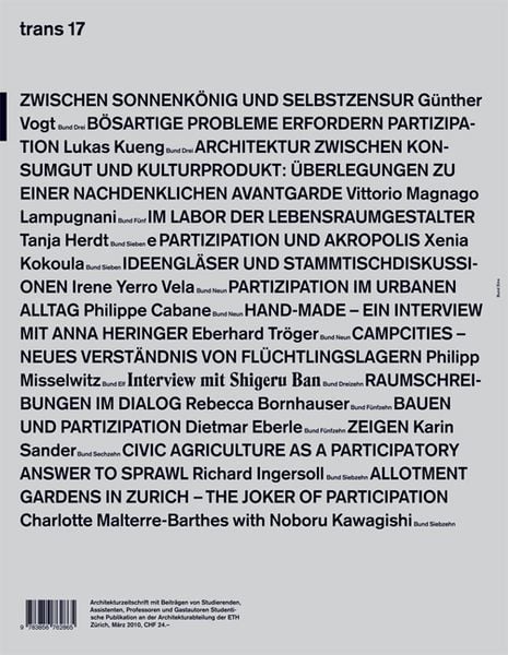 Produktbild: trans 17. Partizipation
