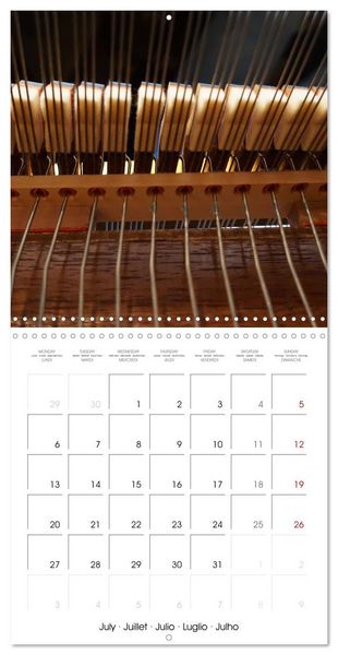 Produktbild: Moments de Piano (Calendrier mural carr&eacute; 2026 30x30 cm) Calendrier double avec une page pour vos prises de notes