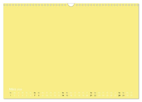 Produktbild: Bastelkalender - Gelb (Wandkalender 2026 DIN A3 quer), CALVENDO Monatskalender