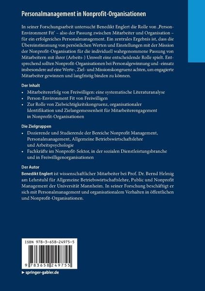 Produktbild: Personalmanagement in Nonprofit-Organisationen