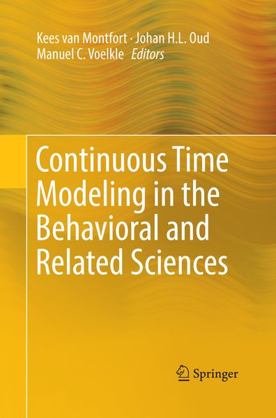 Produktbild: Continuous Time Modeling in the Behavioral and Related Sciences