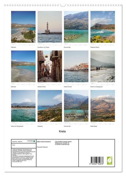 Produktbild: Kreta (hochwertiger Premium Wandkalender 2026 DIN A2 hoch), Kunstdruck in Hochglanz