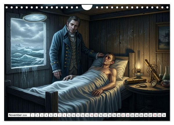 Produktbild: Victor Frankenstein und seine Sch&ouml;pfung (Wandkalender 2026 DIN A4 quer), CALVENDO Monatskalender