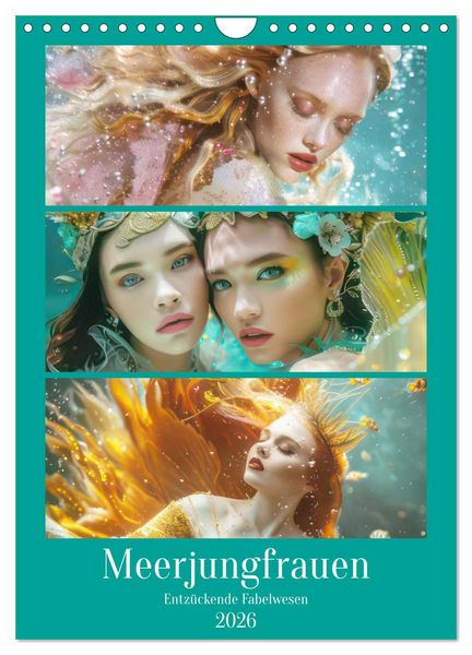 Produktbild: Meerjungfrauen &ndash; Entz&uuml;ckende Fabelwesen (Wandkalender 2026 DIN A4 hoch), CALVENDO Monatskalender