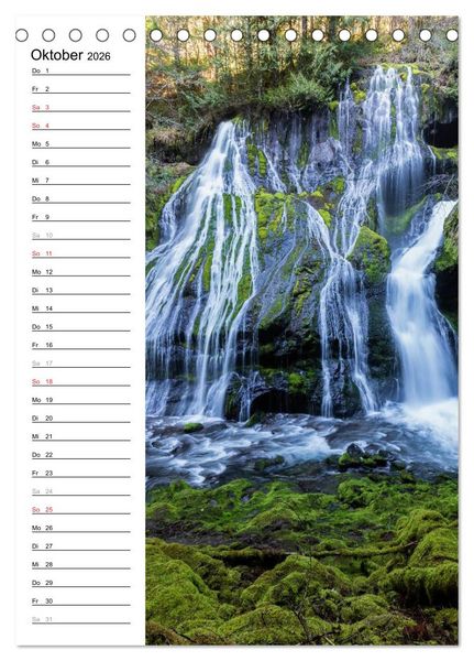 Produktbild: Faszination Wasserfall (Tischkalender 2026 DIN A5 hoch), CALVENDO Monatskalender