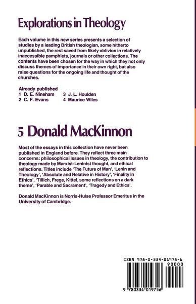 Produktbild: Explorations in Theology 5 Donald MacKinnon