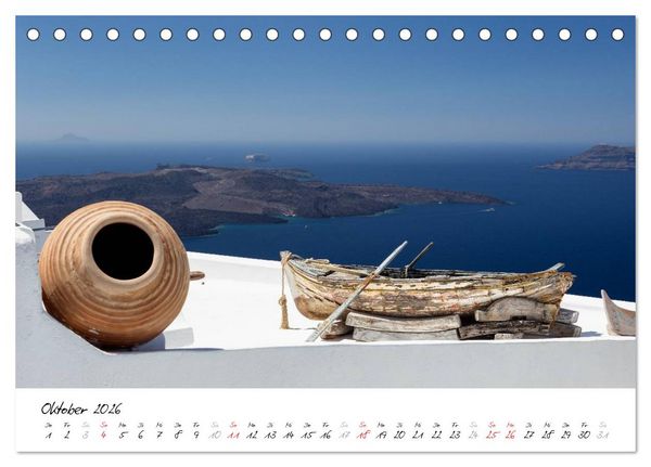 Produktbild: Santorini - Fotogene Sch&ouml;nheit (Tischkalender 2026 DIN A5 quer), CALVENDO Monatskalender