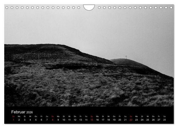 Produktbild: BERGE IN SCHWARZ WEISS (Wandkalender 2026 DIN A4 quer), CALVENDO Monatskalender