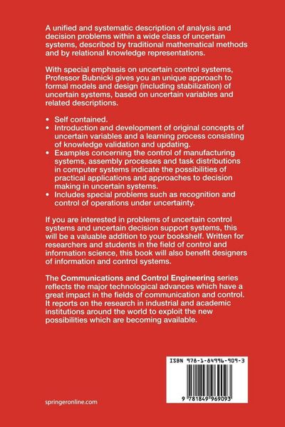 Produktbild: Analysis and Decision Making in Uncertain Systems