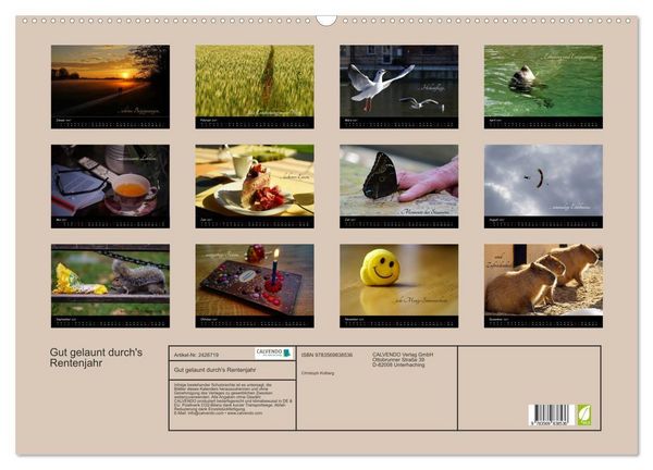Produktbild: Gut gelaunt durch's Rentenjahr (Wandkalender 2027 DIN A2 quer), CALVENDO Monatskalender