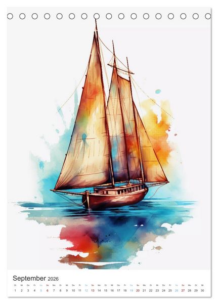 Produktbild: Segeln und Regatta (Tischkalender 2026 DIN A5 hoch), CALVENDO Monatskalender