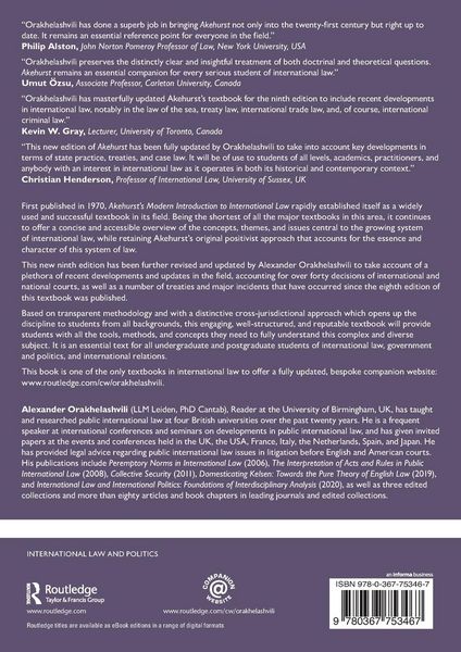 Produktbild: Akehurst's Modern Introduction to International Law