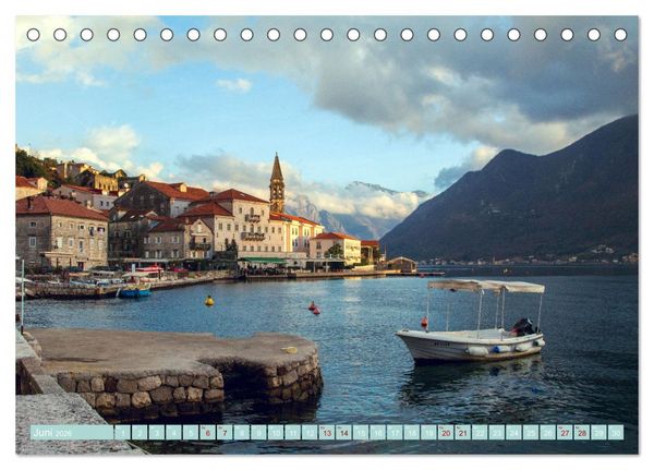Produktbild: Perast in Montenegro - Romantisches St&auml;dtchen in faszinierender Landschaft (Tischkalender 2026 DIN A5 quer), CALVENDO Monatskalender