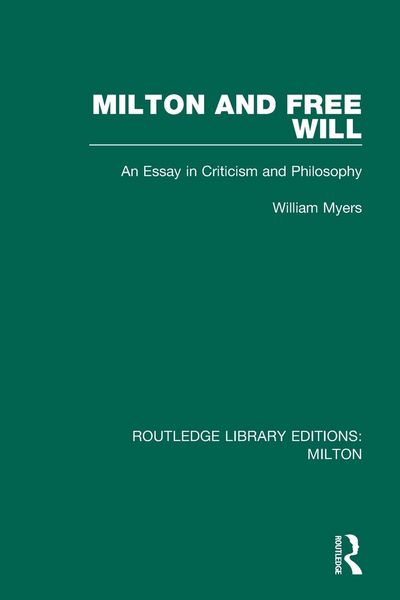 Produktbild: Milton and Free Will