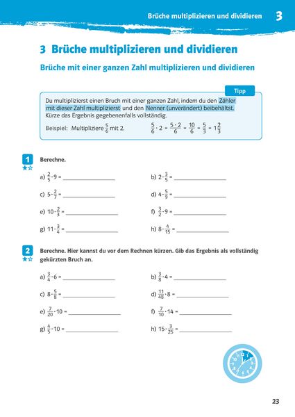 Produktbild: 10-Minuten-Training Rechnen mit Br&uuml;chen. Mathematik 5./6. Klasse