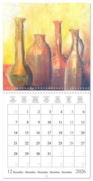 Produktbild: Oasis of calm - Finding silence in painted still life (Wall Calendar 2026 12 &times; 12 Inch) CALVENDO 12 Month Wall Calendar
