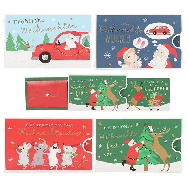 Produktbild: Weihnachtliche Gutscheink&auml;rtchen zum Herausziehen