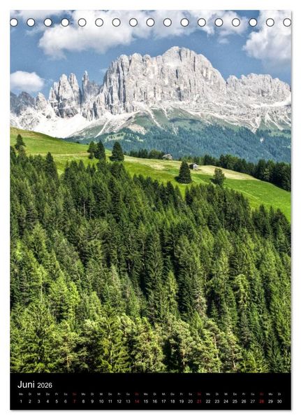 Produktbild: Dolomiten &ndash; Eine Gipfelparade (Tischkalender 2026 DIN A5 hoch), CALVENDO Monatskalender