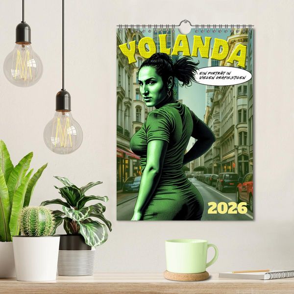 Produktbild: Yolanda, ein Portr&auml;t in vielen Grafikstilen (Wandkalender 2026 DIN A4 hoch), CALVENDO Monatskalender