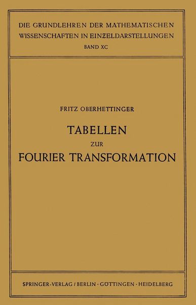Produktbild: Tabellen zur Fourier Transformation