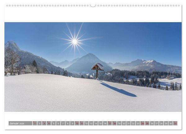 Produktbild: Oberallg&auml;u Panorama (hochwertiger Premium Wandkalender 2026 DIN A2 quer), Kunstdruck in Hochglanz