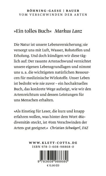 Produktbild: Vom Verschwinden der Arten