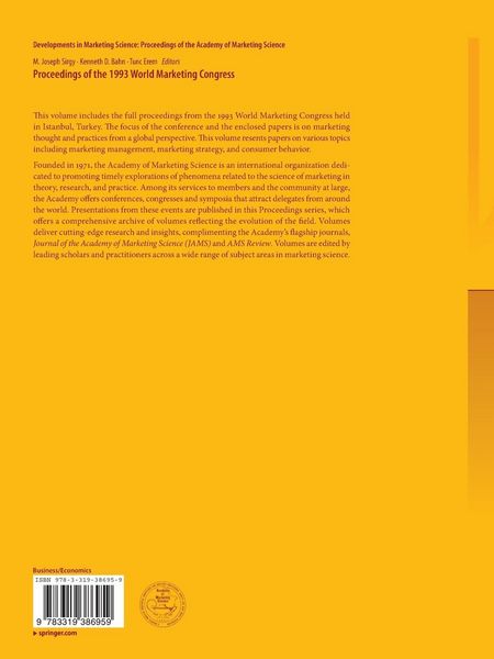 Produktbild: Proceedings of the 1993 World Marketing Congress