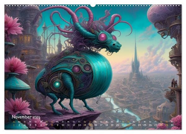 Produktbild: unm&ouml;gliche Traumwelten (Wandkalender 2026 DIN A2 quer), CALVENDO Monatskalender
